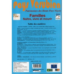 N°5 - Familles... naitre, vivre, mourir dans le haut canton de Nice - Ouvrage  épuisé